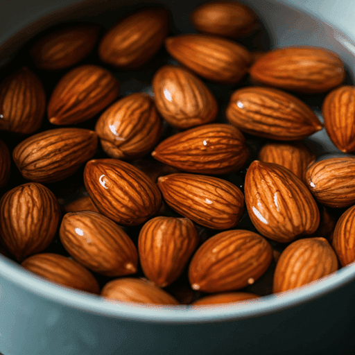 Nuts soaking in water